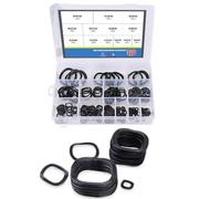 WheatThrive Wave - Arandelas curvadas, kit surtido de 320 piezas de acero al carbono, juntas negras para reparación de electrodomésticos