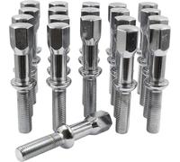 Wheel Accessories Parts 20 piezas de 12 mm 1.50 rosca asiento de bola - perno de lengüeta extendido 17 mm hexagonal 40 mm longitud de rosca cromado se adapta a ruedas OE para Mercedes SL 1987-02 |