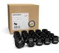 Wheel Accessories Parts 20 tuercas M12 x 1.25 12 x 1.25 rosca de extremo abierto bellota de 21 mm de largo, color negro cromado 3/4 pulgadas 19 mm hexagonal se adapta a la mayoría de coches Subaru