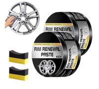 Wheel Care & Restoration Paste, Rim Renewal Paste for Car Wheel Scratch Care, Multi-Purpose Wheels Restoration Polish Cream with Sponge (2pcs)