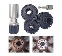 Wheel Hub Cleaning Tool, Multifunctional Wheel Axle Head Rust Removal Tools, Oxidation Removal Expertise, Heavy Duty Automotive Maintenance, for Vehicle, Truck, Garage Car, 1.18 inches