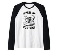 Wheel of Fortune Cat Joke Robot Aspirador Cat Camiseta Manga Raglan