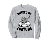 Wheel of Fortune Cat On Robot Aspirador Cat Sudadera