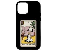 Wheel of Fur-Tune Robot Aspirador Divertido Tarot Tarjeta Gato Carcasa para iPhone 12 Mini