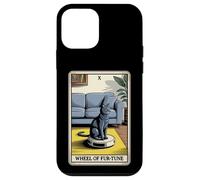 Wheel of Fur-Tune Robot Aspirador Divertido Tarot Tarjeta Gato Carcasa para iPhone 12 Mini