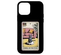 Wheel of Fur-Tune Tarot Card Cat Robot Aspirador Cat Carcasa para iPhone 12 Mini