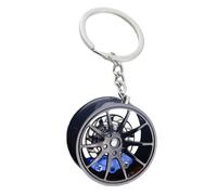 Wheel Rim Keychain - Metal Auto Wheel Hub Key Ring, Car Tire Inspired Alloy Keychain Accessory, Durable Miniature Rim Design Key Holder, Automotive Style Decoration for Men, Vehicle Lover