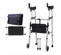 Wheel Walking Frame Support Pad Thick Aluminum Alloy Rehabilitation Auxiliary Walking Frame Elderly Walking Aid Height Adjustable (Size : B) Yearn for (D)