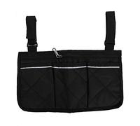 Wheelchair Bag Accessories, Purple Waterproof Wheelchair Bags to Hang on Back with Bright Line Black Storage Organizers for Home/Outdoor(negro)