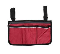 Wheelchair Bag Accessories, Purple Waterproof Wheelchair Bags to Hang on Back with Bright Line Black Storage Organizers for Home/Outdoor(rojo)