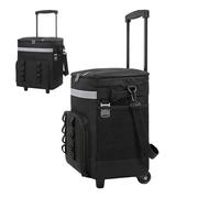 Wheeled Outdoor Cooler - Large Capacity Ice Chest, 35L Leakproof Storage for Traveling, Rolling Beverage Tool, Mobile Cooler Piece with Wheels, Storage Carrier Tool for Transporting and Cooling
