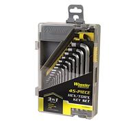 Wheeler Engineering - Juego de llaves hexagonales y Torx (45 piezas, incluye estuche de almacenamiento para armas de fuego y mantenimiento de armas de fuego)