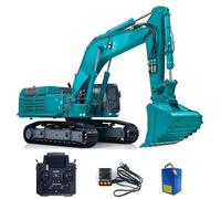 wheelfun 1/12 Válvulas de 6 vías Excavadora hidráulica de control remoto 395F Metal RC Digger doble bomba sin escobillas Paladin PL18EV LITE Radio Hobby modelo para adultos Hobby
