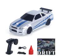wheelfun 1:43 RC Drift Auto 4WD alta velocidad 4304A 2,4 GHz RTR Mini coche modelo radio batería luces giroscopio