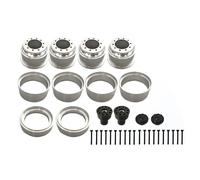 wheelfun Buje de rueda de metal para neumático todoterreno JDM-81 de 100 mm 1/14 DIY Tamiya 56371 56344 56379, pieza de repuesto para vehículos de construcción para mayores de 14 años