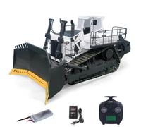 wheelfun Bulldozer hidráulico de metal 1:14 con control remoto VAY776 RC Dozer Vehículo de construcción 5CH Válvula Flysky Radio Batería Luz Sonido Hobby Modelo