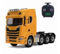 wheelfun Chasis de metal 1/14 8x8 con control remoto tractor camión 2 velocidades caja de cambios RC camión sistema de luz de coche sonidos Flysky Radio Puertas abribles modelo de grado hobby para