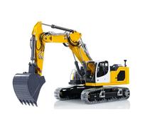 Wheelfun Excavadora hidráulica de metal LESU de 3 brazos Aoue-LR945 excavadora pintada montada para adultos