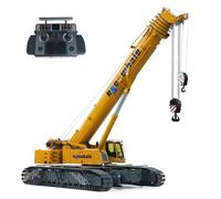 wheelfun Eyewhale 1/14 Metal Control remoto hidráulico telescópico Crawler Grúa Camión RC Modelo Brushless Esc Frsky Radio 5D Joystick Hobby Grade Modelo para Edad 14+