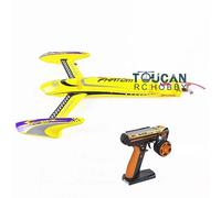 wheelfun H660 - Barco eléctrico amarillo de carreras RTR RC de 100 km/h con motor servo ESC batería, modelo de grado hobby para adultos