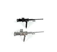 wheelfun Heng - Ametralladora larga de metal para 1/16 3898 Sherman 3918 M1A2 Abrams RC Tank Model RC Tank Pieza de repuesto