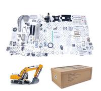 wheelfun LESU 2Arms Lr956 1/14 RC - Excavadora hidráulica de metal controlada por radio, modelo de excavadora de 4 MPa, bomba dual, válvula de 6 Ch, motor sin escobillas, modelo de grado hobby para