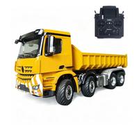 wheelfun Off Road Versión 1/14 Control remoto hidráulico Roll On Off Dumper 3 válvulas 8 x 8 RC Full Tipper 3 velocidades Caja de cambios Sistema de sonido ligero
