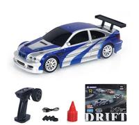 wheelfun Vehículo de carreras RC Drift a escala 1/43, versión mejorada Gyro 4WD listo para usar, pequeño auto de juguete a control remoto, modelo de alta velocidad para colección Hobby para niños