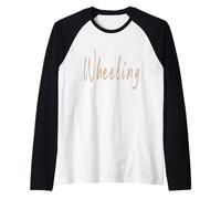 Wheeling West Virginia Diseño Elegante Vintage Camiseta Manga Raglan