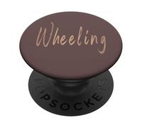 Wheeling West Virginia Diseño Elegante Vintage PopSockets PopGrip Adhesivo