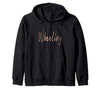 Wheeling West Virginia Diseño Elegante Vintage Sudadera con Capucha