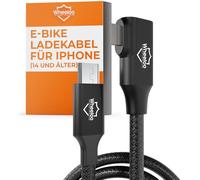 Wheeloo Cable de carga Ebike para iPhone I para todos los ordenadores de bicicleta, por ejemplo, Bosch, Yamaha, Impulse, BH Bikes E-Bike Display I Micro USB a Lightning macho I Cable micro USB con