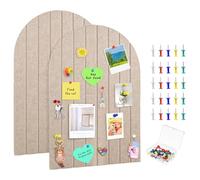 Whemyreat Juego de 2 tablones de anuncios de fieltro autoadhesivos, 60 x 40 cm, 0,9 cm de grosor, corcho, modernos, de fieltro KüChe para pared acústica, para habitación de los niños, para fotos y