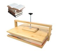 Whemyreat Prensa de libros de madera y bambú, prensa de papel, prensa de flores, prensa manual multifuncional estable para encuadernación, impresión uniforme (29 x 20 cm)