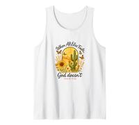 When All Else Fails God Doesn'T Psalm 73:26 Sunflower Cactus Camiseta sin Mangas