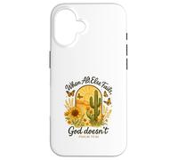 When All Else Fails God Doesn'T Psalm 73:26 Sunflower Cactus Carcasa para iPhone 16