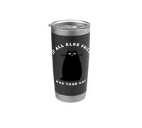 When all else fails, hug your cat Vaso térmico de acero inoxidable de doble pared