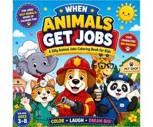 When Animals Get Jobs: A Silly Animal Jobs Coloring Book for Kids