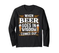 When Beer Goes In Wisdom Comes out Funny Beer Lover Manga Larga