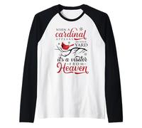 When Cardinals Appear Cardinal Bird Camiseta Niños Mujeres Hombres Camiseta Manga Raglan