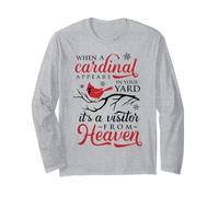 When Cardinals Appear Cardinal Bird Camiseta Niños Mujeres Hombres Manga Larga