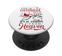 When Cardinals Appear Cardinal Bird Camiseta Niños Mujeres Hombres PopSockets PopGrip Adhesivo