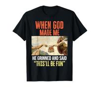 When God Made Me - Funny Creation of Adam Beer Six Pack Camiseta