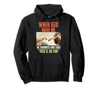 When God Made Me - Funny Creation of Adam Gaming Sudadera con Capucha