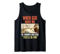 When God Made Me - Funny Creation of Adam Golf Camiseta sin Mangas
