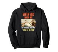 When God Made Me - Funny Creation of Adam Golf Sudadera con Capucha
