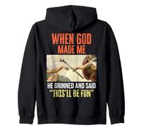 When God Made Me - Funny Creation of Adam Golf Sudadera con Capucha