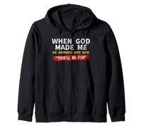 When God Made Me He Grinned and Said Vintage Sudadera con Capucha