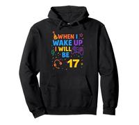 When i Wake Up I Will Be 17 Diecisiete Boy Birthday Gamer Sudadera con Capucha