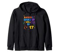 When i Wake Up I Will Be 17 Diecisiete Boy Birthday Gamer Sudadera con Capucha